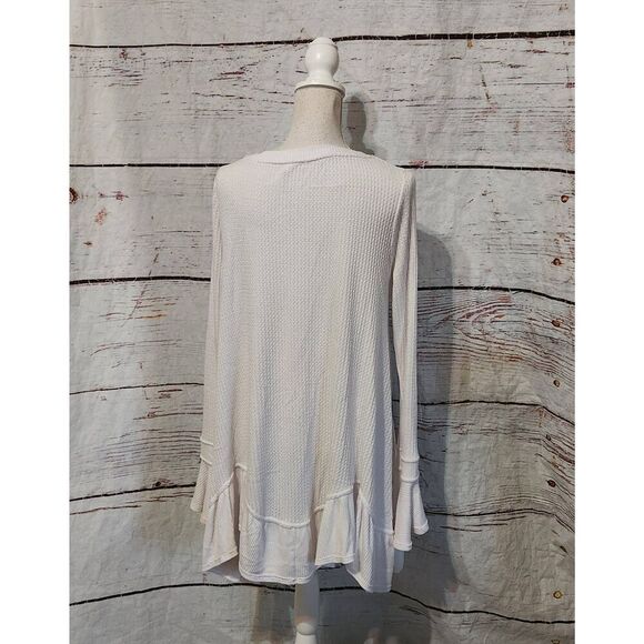 Free People Olivia Oversized Waffle Top Size Small - Picture 4 of 9